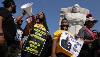 Activists Join Freedom Friday March At MLK Memorial In Washington, DC