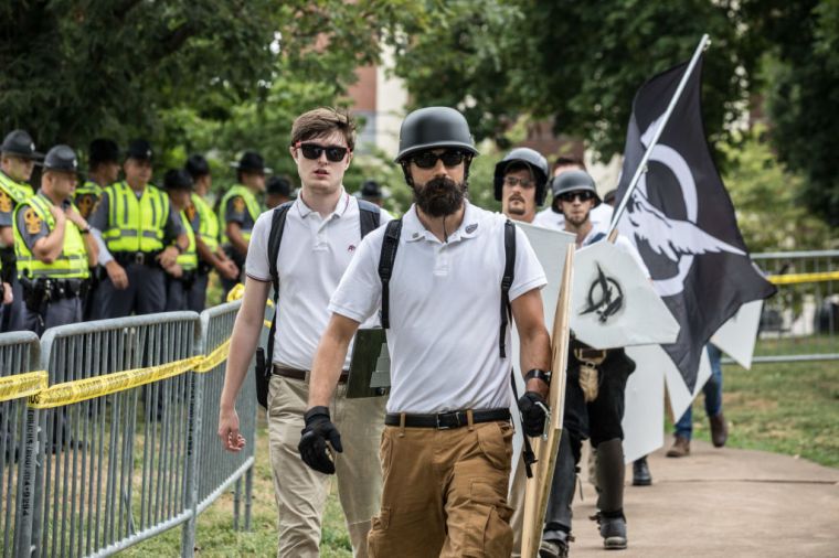 Torch march of white nationalists