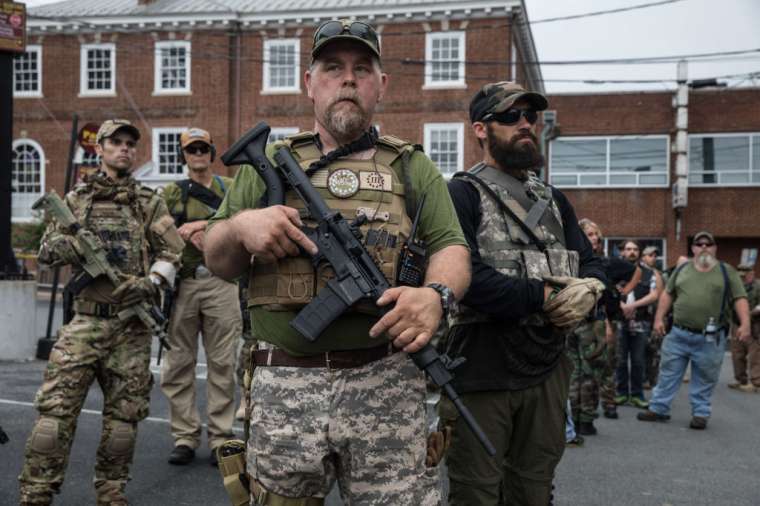 Torch march of white nationalists