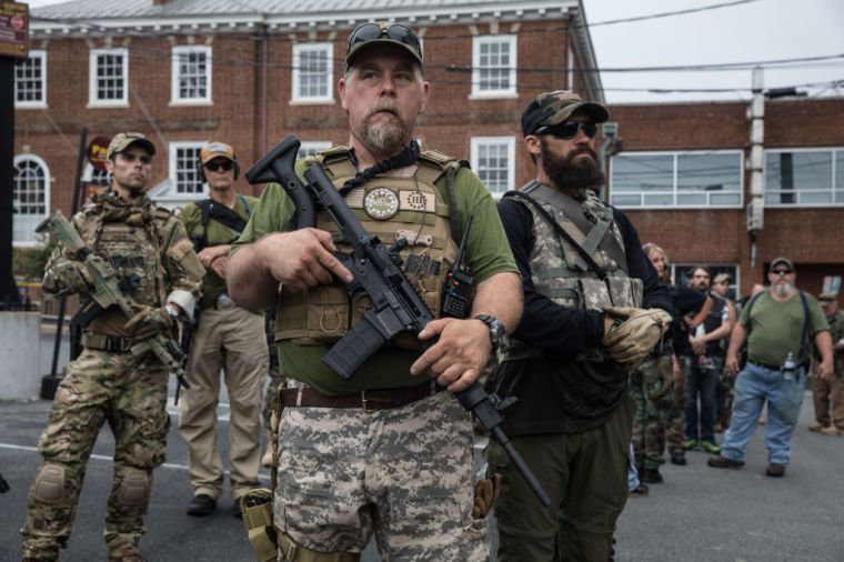 Torch march of white nationalists