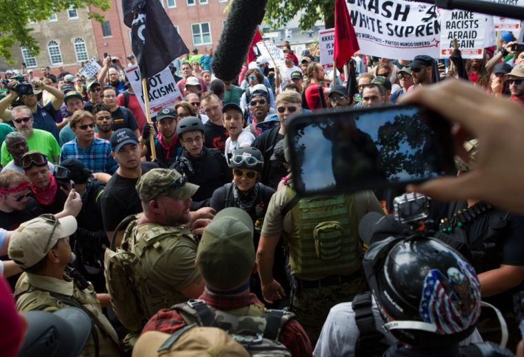 Photos from a KKK rally in Charlottesville, VA