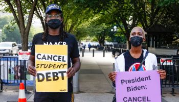 Student Loan Debtors Gather At The White House To Demand That President Biden Cancel Student Debt In August