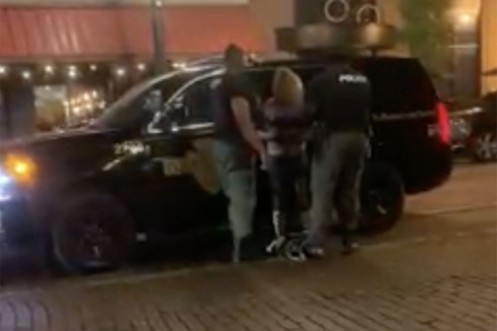 Flint Michigan Black police officers Taser white woman during violent arrest video