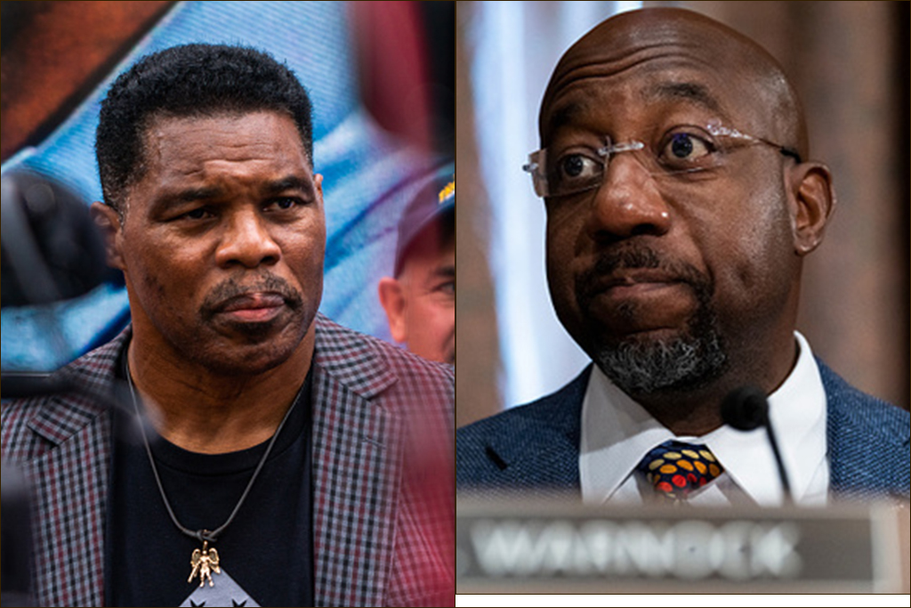 Herschel Walker and Georgia Sen. Raphael Warnock