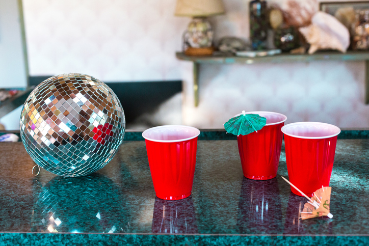 Summer Party Background, Party Cups