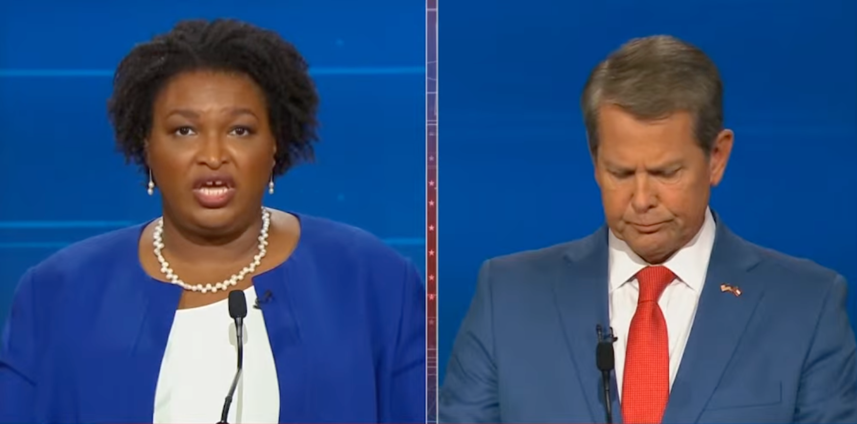 Stacey Abrams-Brian Kemp 2022 Georgia governor debate in Atlanta