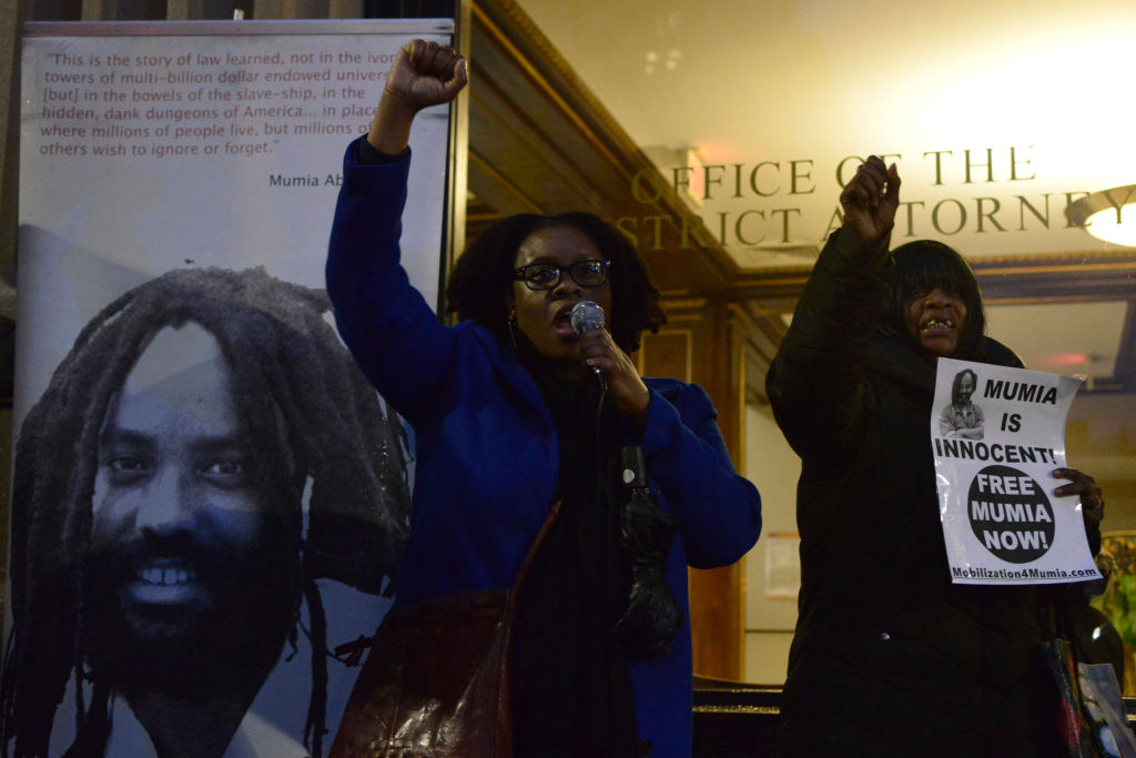 Free Mumia Rally Outisde Office Of Philadelphia District