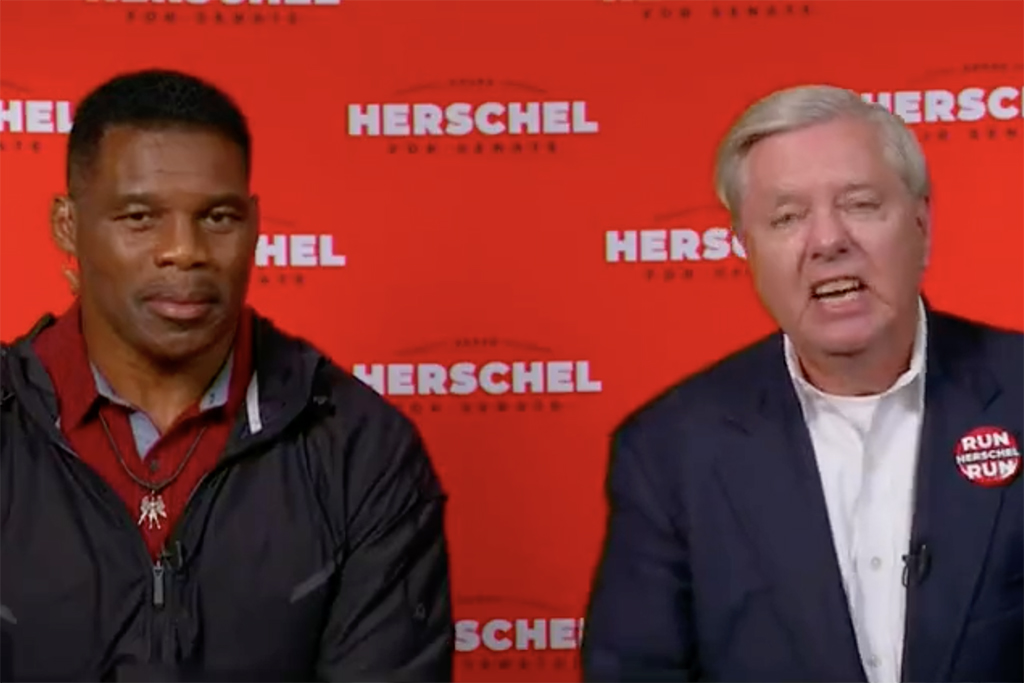South Carolina Sen. Lindsey Graham and Georgia U.S. Senate candidate Herschel Walker