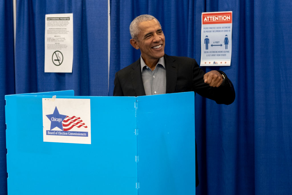 Barack And Michelle Obama Cast Their Votes In The Illinois Midterm Election