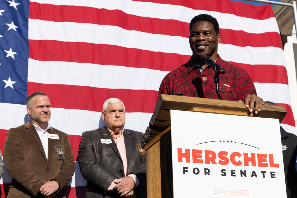 Georgia's Republican Senate Candidate Herschel Walker Campaigns In Macon