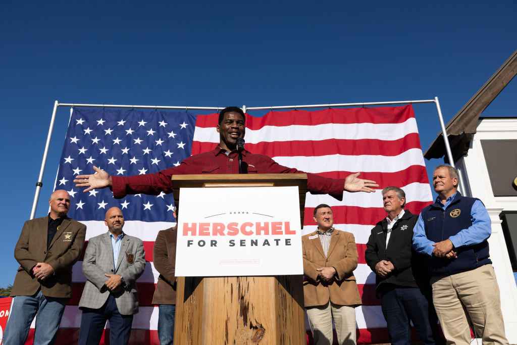 Georgia's Republican Senate Candidate Herschel Walker Campaigns In Macon