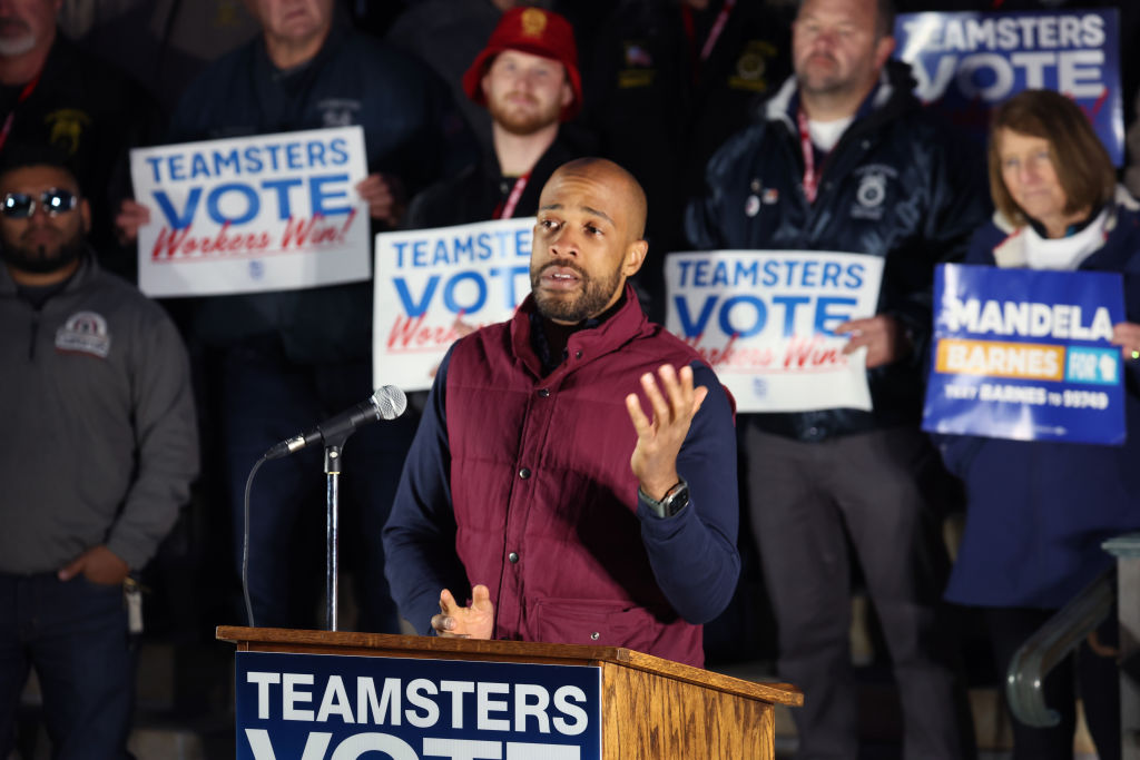 Mandela Barnes And Tony Evers Rally With The Teamsters Union In Madison
