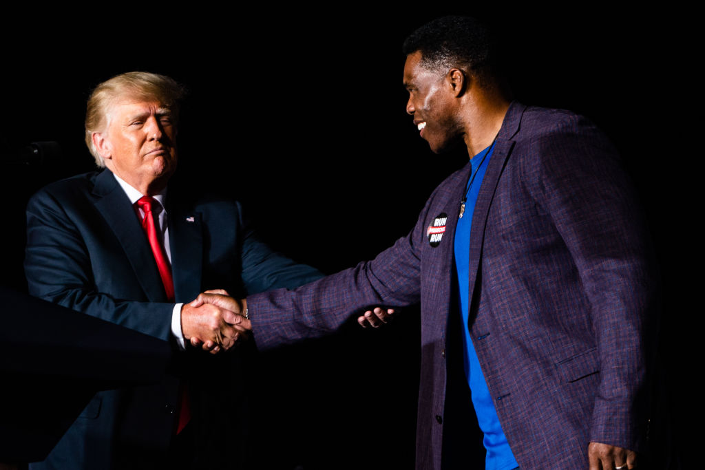 Herschel Walker and Donald Trump