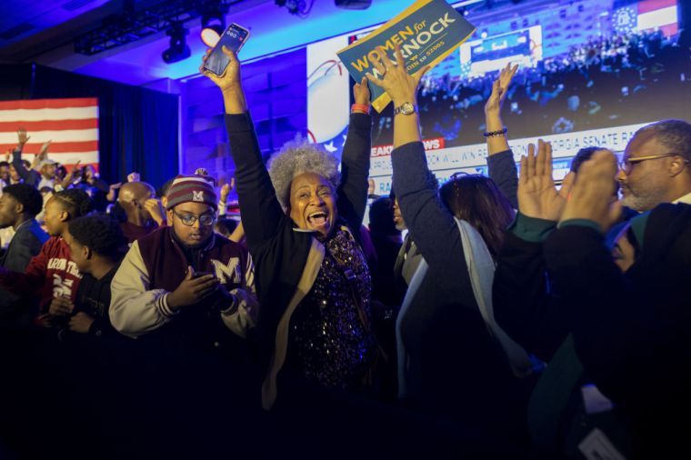 Warnock Election Night party