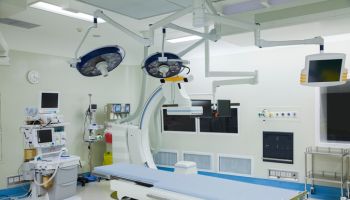 An operating room equipped with surgical equipment