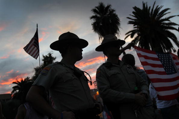 Immigration Law Supporters Hold Rally At Arizona State Capitol