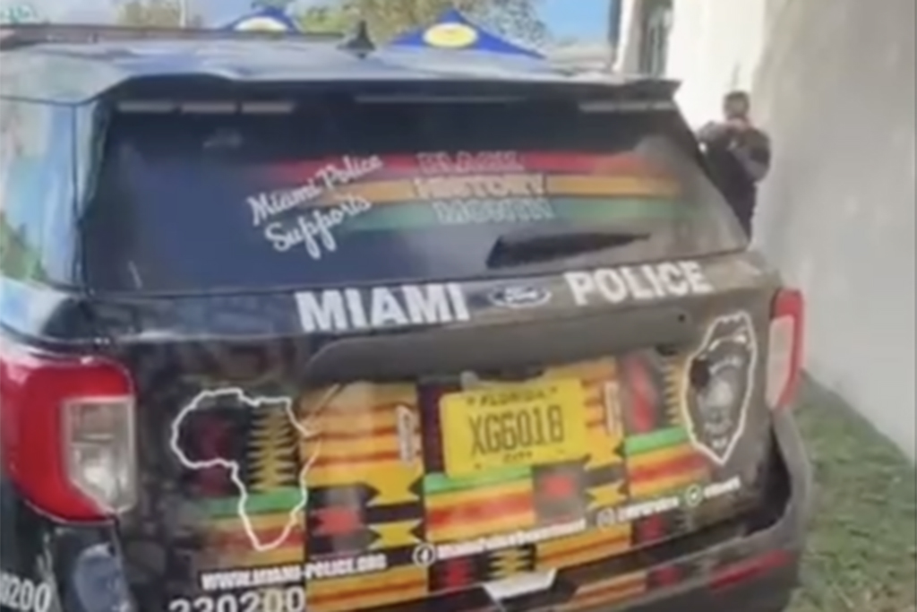 Miami Police Department debut Black History Month-themed police car