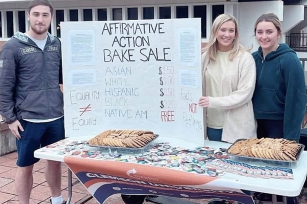 Clemson "Affirmative Action Bake Sale"
