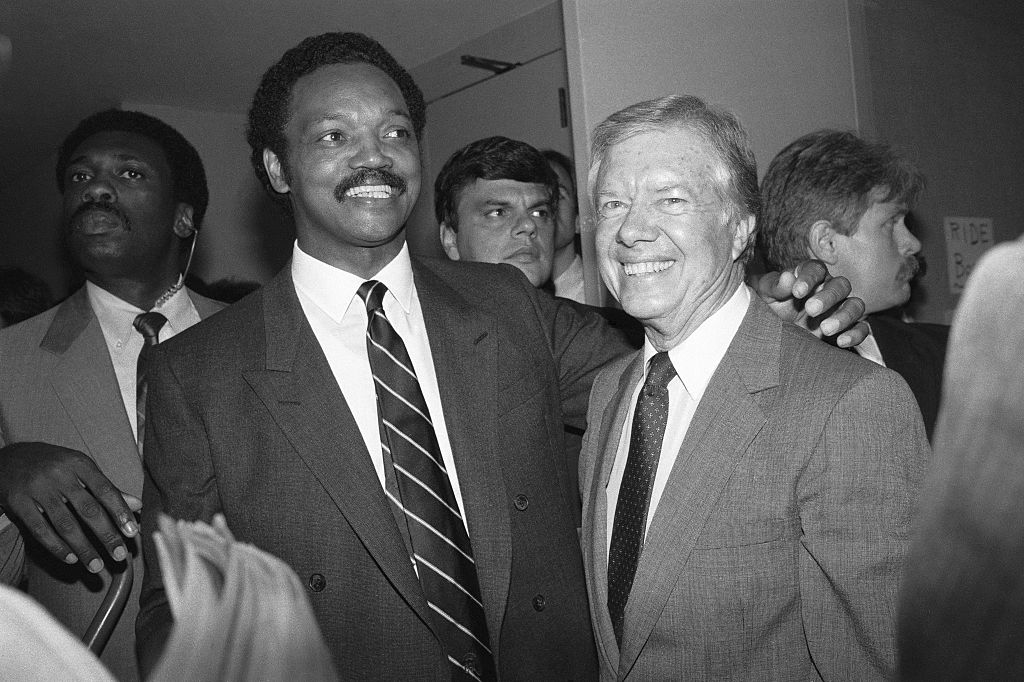 Jimmy Carter with Arm Around Jesse Jackson