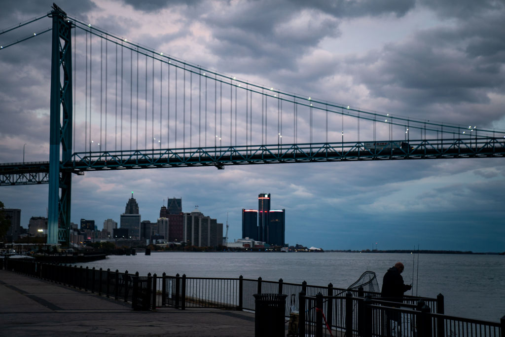 Detroit Skyline in Michigan