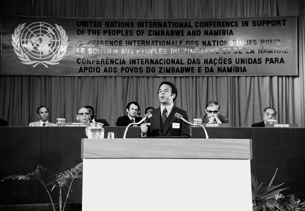Delegasi PBB Andrew Young di Maputo