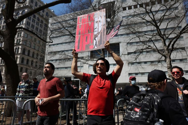 Protests Outside Manhattan District Attorney's Office