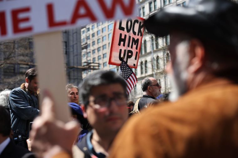 Protests Outside Manhattan District Attorney's Office