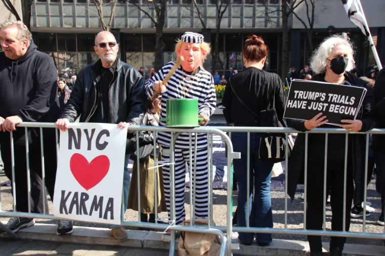 Protests Outside Manhattan District Attorney's Office