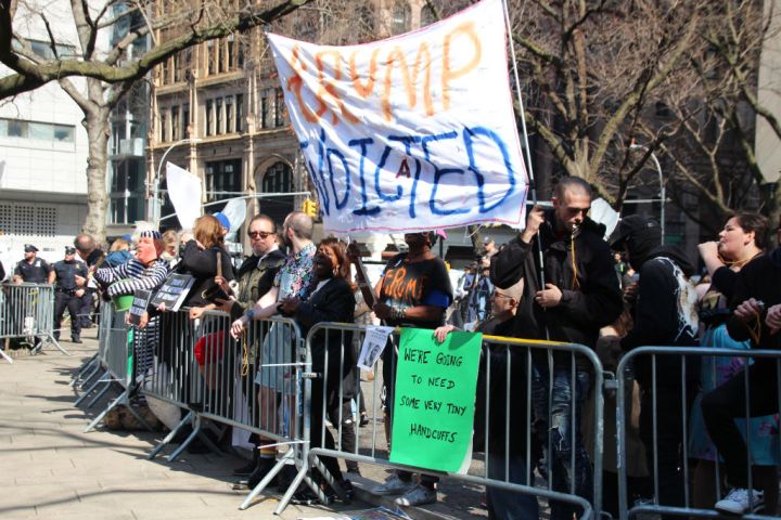 Protests Outside Manhattan District Attorney's Office