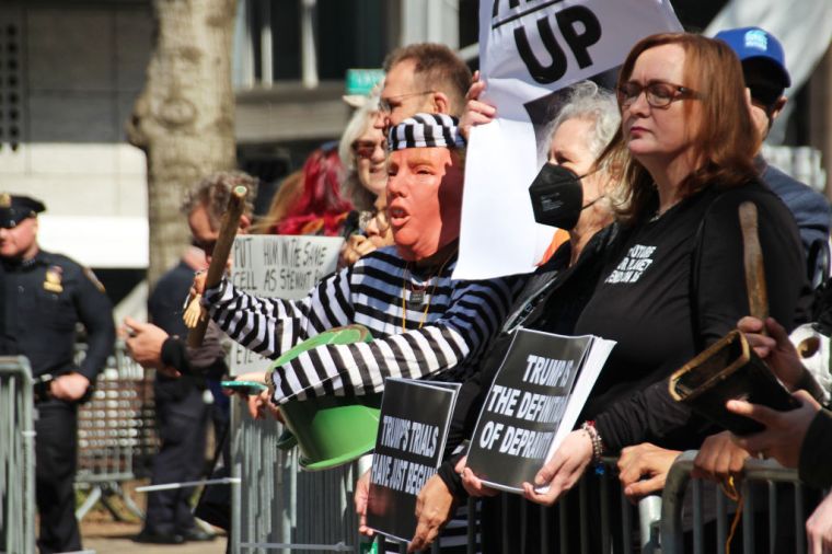 Protests Outside Manhattan District Attorney's Office