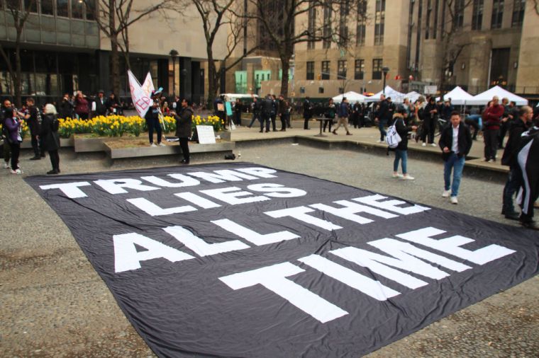 Protests Outside Manhattan District Attorney's Office