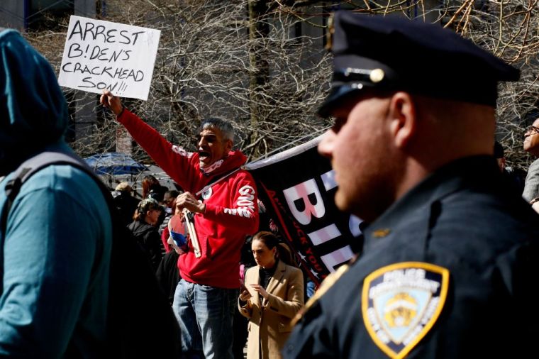 Protests Outside Manhattan District Attorney's Office