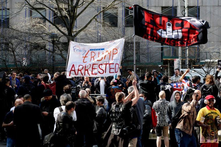 Protests Outside Manhattan District Attorney's Office