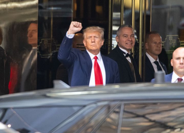 Donald Trump Exits Trump Tower