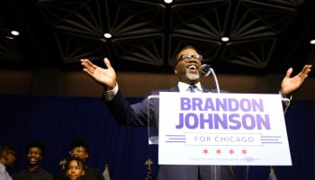 Chicago Mayoral Candidate Brandon Johnson Holds Election Night Event