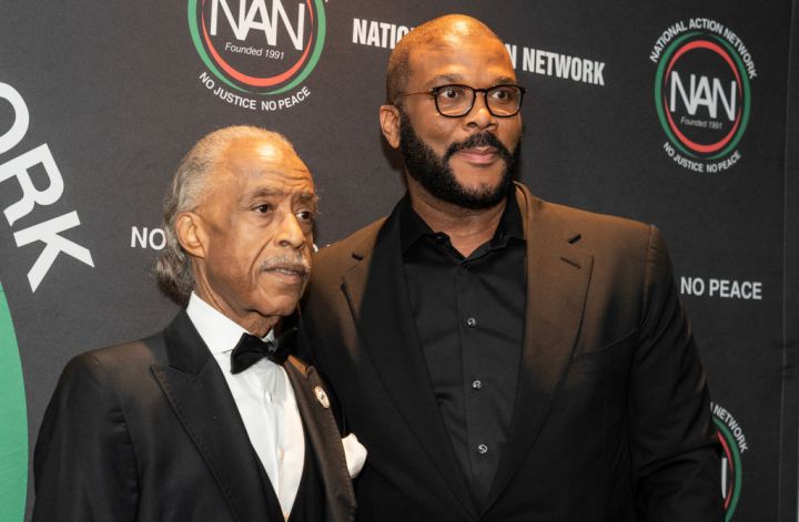Reverend Al Sharpton and Tyler Perry attend NAN 2023...