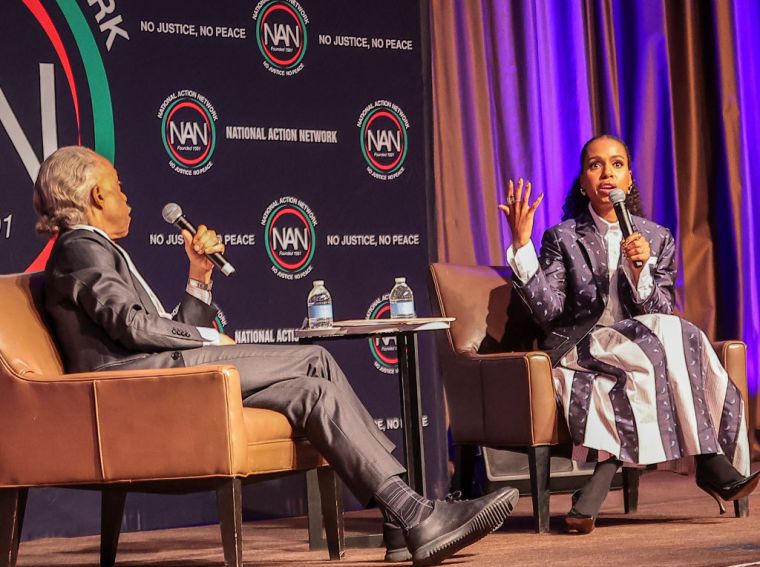 Actress Kerry Washington speaks with Rev. Al Sharpton in "The Power of our Vote"