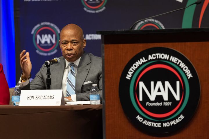 New York Mayor Eric Adams speaks at the National Action...