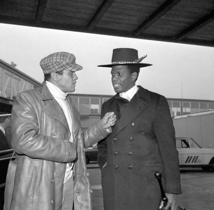 Harry Belafonte and Sidney Poitier - Heathrow Airport