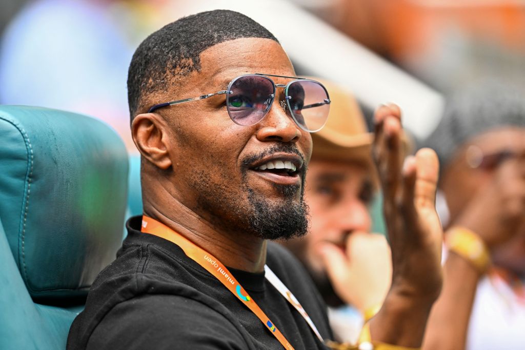 US actor Jamie Foxx attends the mens quater-final