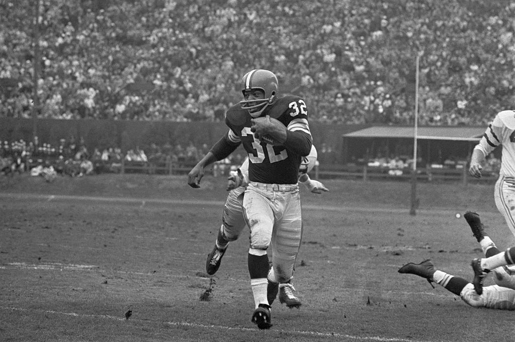 Jim Brown Running with Football