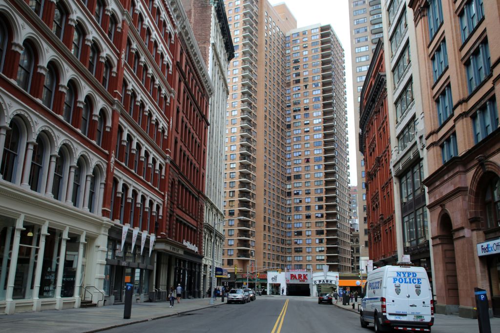 Astor Place, street in Manhattan, New York City - stock photo
