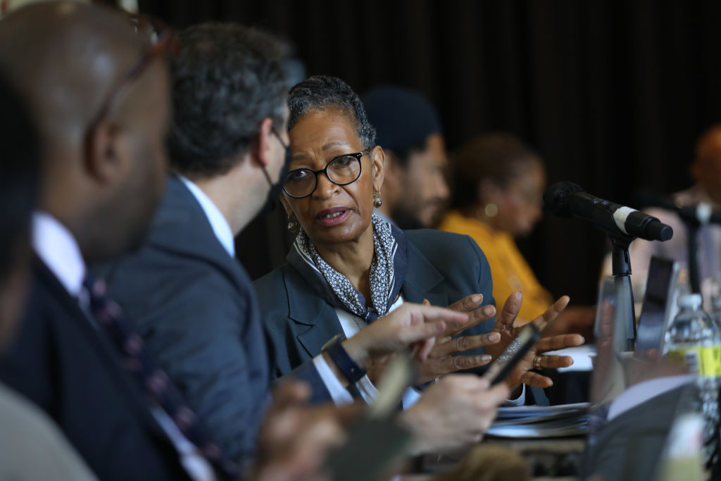 California Reparations Task Force meets to hear public input on reparations at the California Science Center in Los Angeles on Sept. 22, 2022.