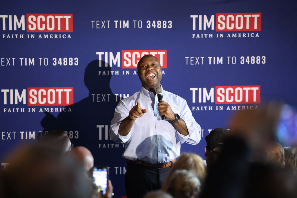 Republican Presidential Candidate Tim Scott Campaigns In Iowa