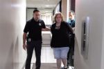 Susan Lorincz perp walk after arrest for killing Ajike "AJ" Owens