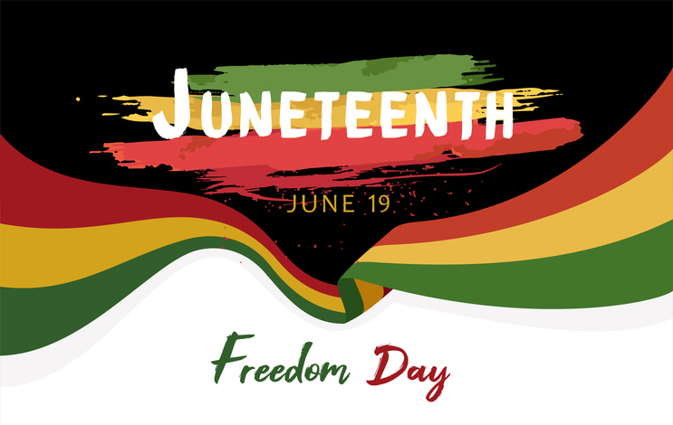 Juneteenth Freedom Day. June 19 African American Liberation Day.