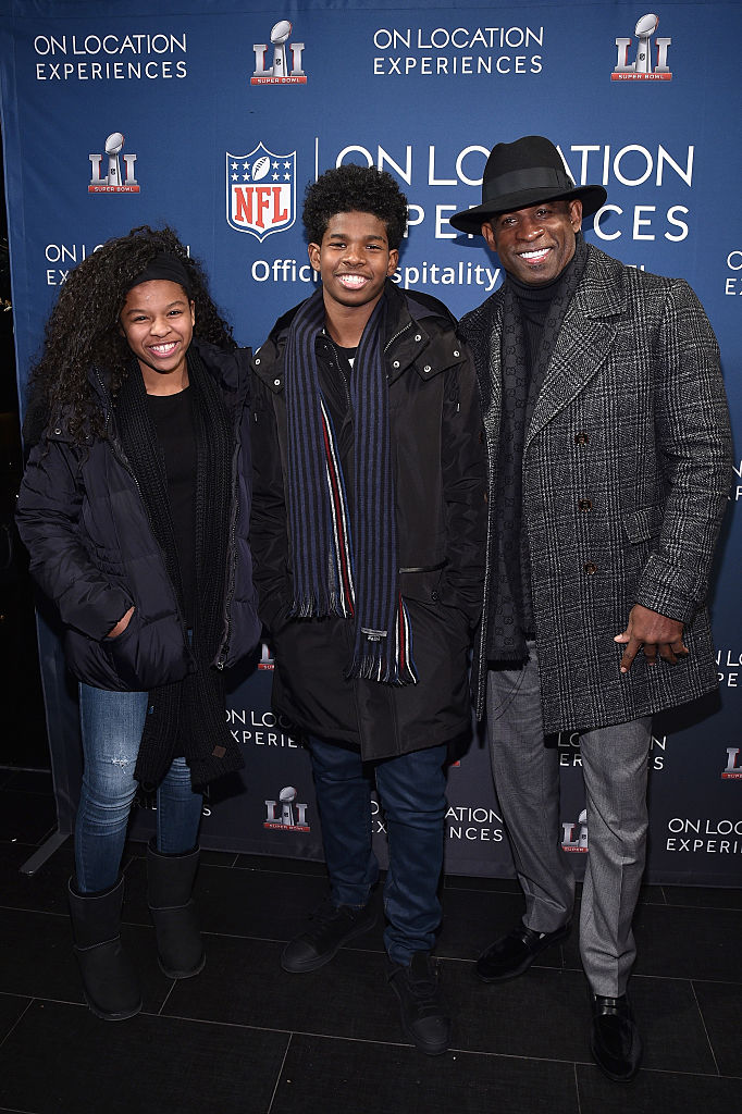 Shelomi and Shedeur spend time with their dad at Super Bowl LI Celebration