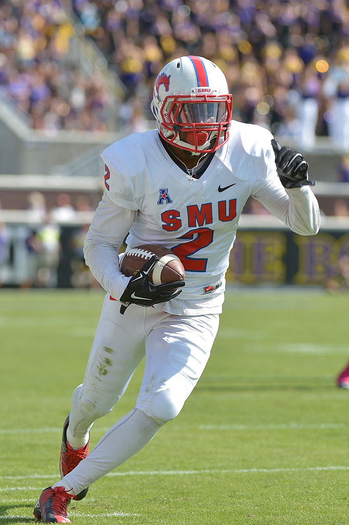 Deion Sanders Jr. shines on the field during a Southern Methodist Mustangs game