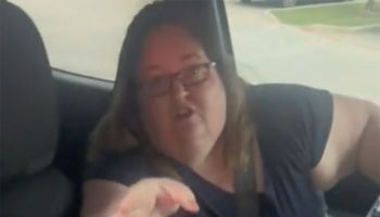 social media video of "Karen" being racist while parking a car