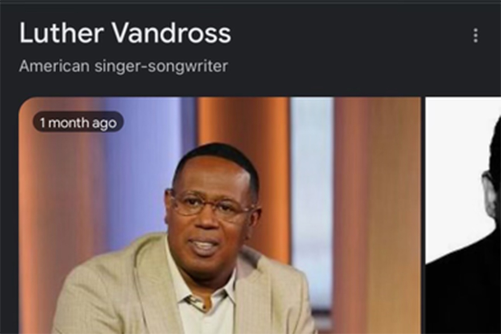 Google mixes up Luther Vandross and Master P